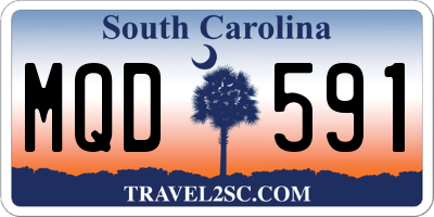SC license plate MQD591