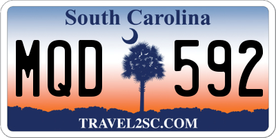 SC license plate MQD592