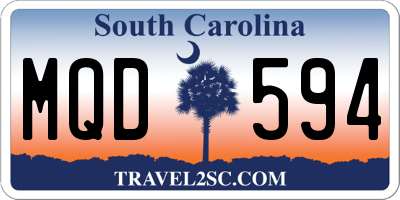 SC license plate MQD594