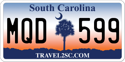 SC license plate MQD599