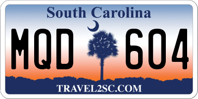 SC license plate MQD604