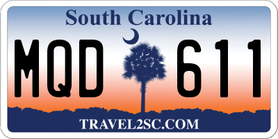 SC license plate MQD611