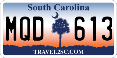 SC license plate MQD613