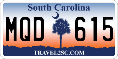 SC license plate MQD615