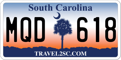 SC license plate MQD618