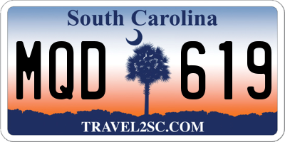 SC license plate MQD619