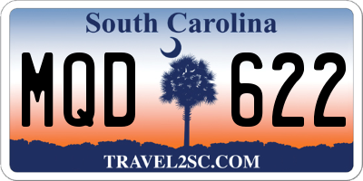 SC license plate MQD622