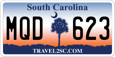 SC license plate MQD623