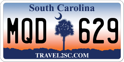SC license plate MQD629