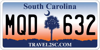 SC license plate MQD632
