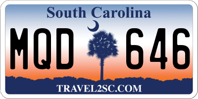 SC license plate MQD646
