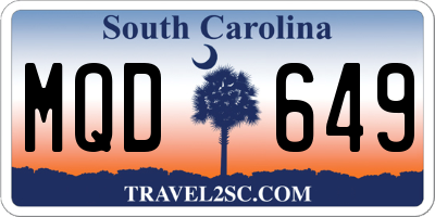 SC license plate MQD649