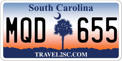 SC license plate MQD655
