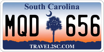 SC license plate MQD656