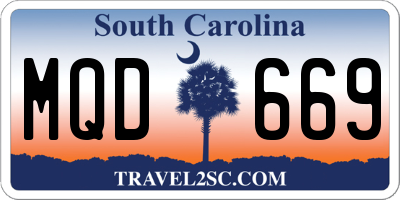 SC license plate MQD669