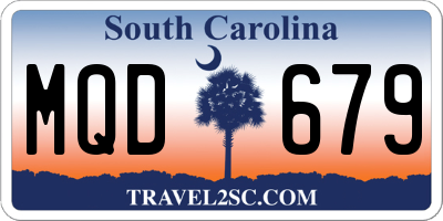SC license plate MQD679