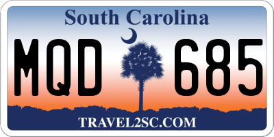 SC license plate MQD685