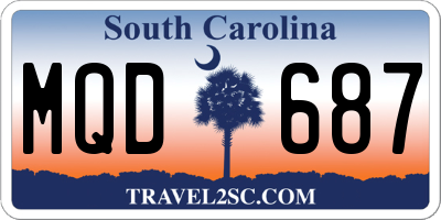 SC license plate MQD687