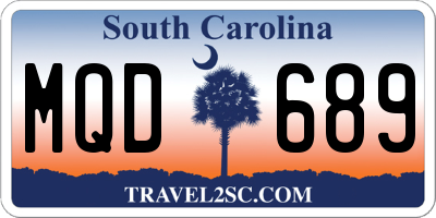SC license plate MQD689