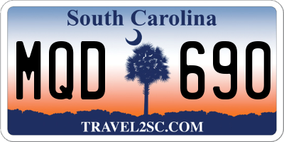 SC license plate MQD690