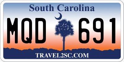 SC license plate MQD691