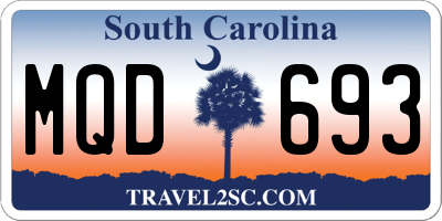 SC license plate MQD693