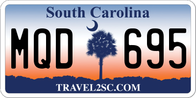 SC license plate MQD695