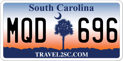 SC license plate MQD696