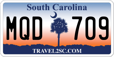 SC license plate MQD709
