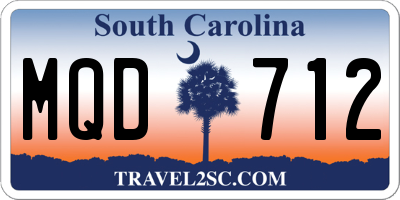 SC license plate MQD712