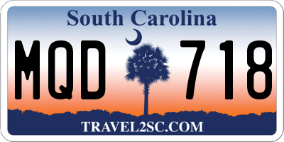 SC license plate MQD718