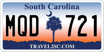 SC license plate MQD721