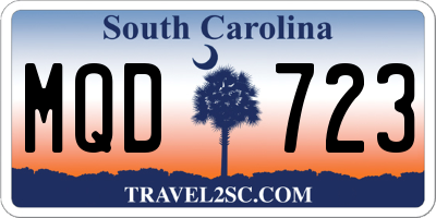 SC license plate MQD723