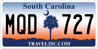 SC license plate MQD727