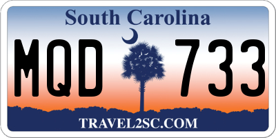 SC license plate MQD733