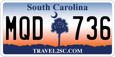 SC license plate MQD736