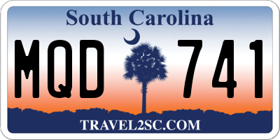 SC license plate MQD741