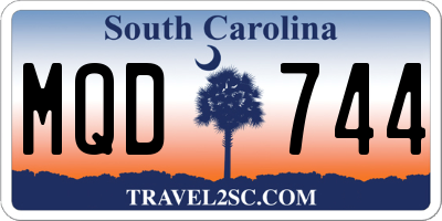 SC license plate MQD744