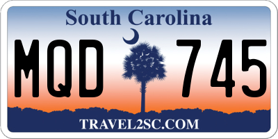 SC license plate MQD745