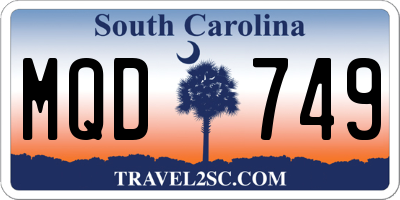 SC license plate MQD749