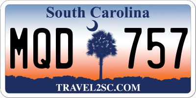 SC license plate MQD757