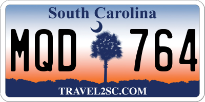 SC license plate MQD764