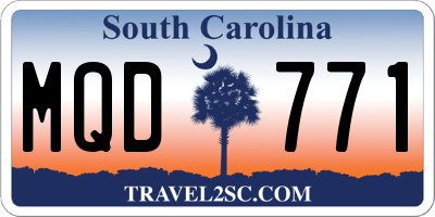 SC license plate MQD771