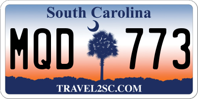 SC license plate MQD773