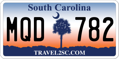 SC license plate MQD782