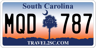 SC license plate MQD787