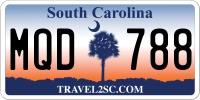 SC license plate MQD788