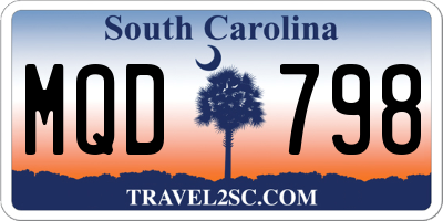 SC license plate MQD798
