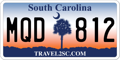 SC license plate MQD812