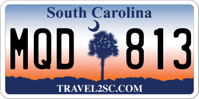 SC license plate MQD813